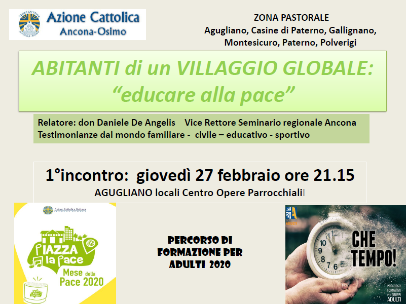 ABITANTI di un VILLAGGIO GLOBALE: “educare alla pace”